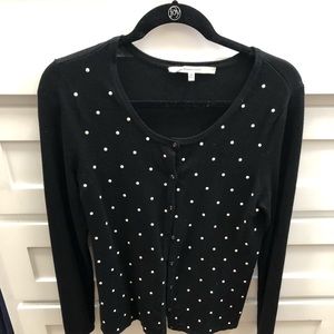 Beaded cardigan sweater